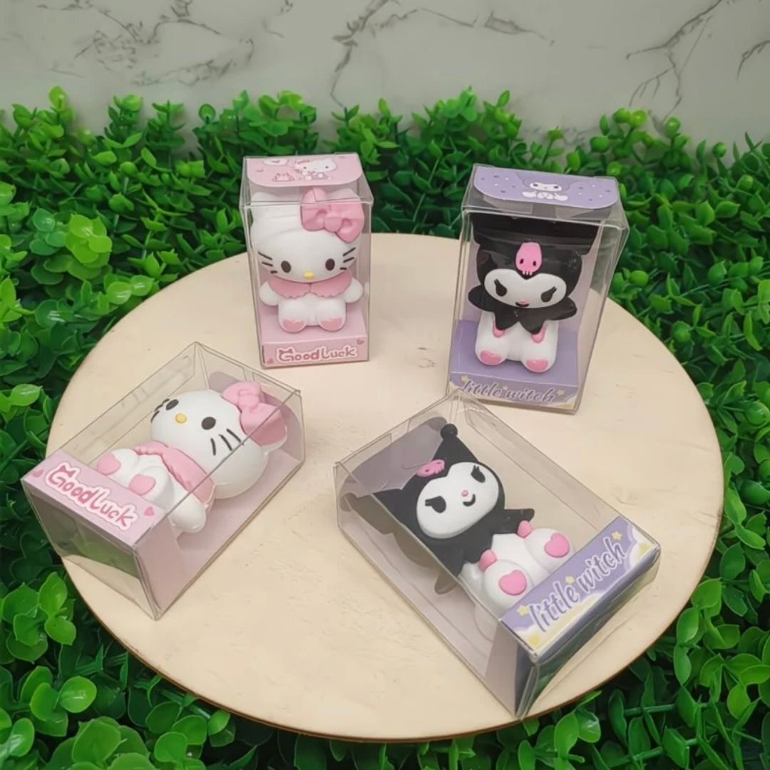Sanrio 3D Figure Pencil Sharpener - Hello Kitty & Kuromi Desk Pet
