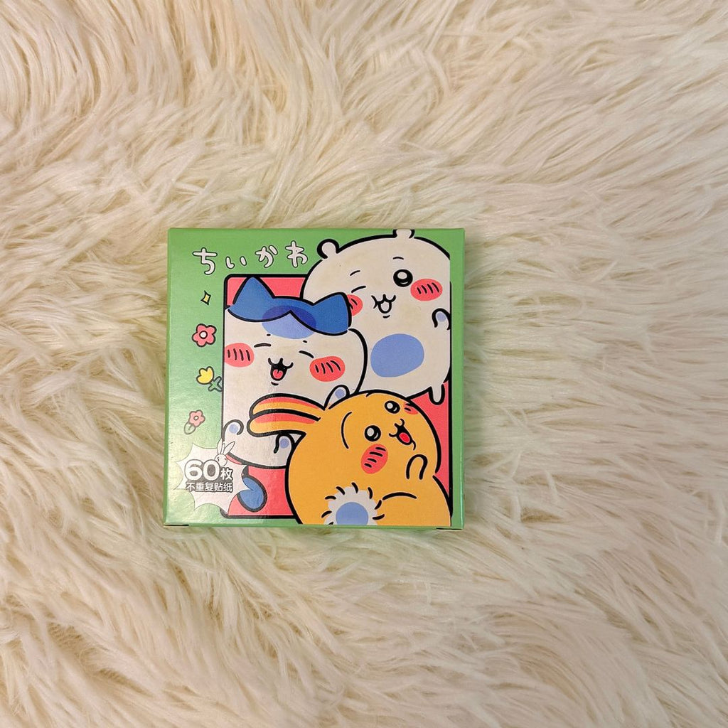 Kawaii Sanrio Friends Waterproof Sticker Box - 60 Unique Pieces
