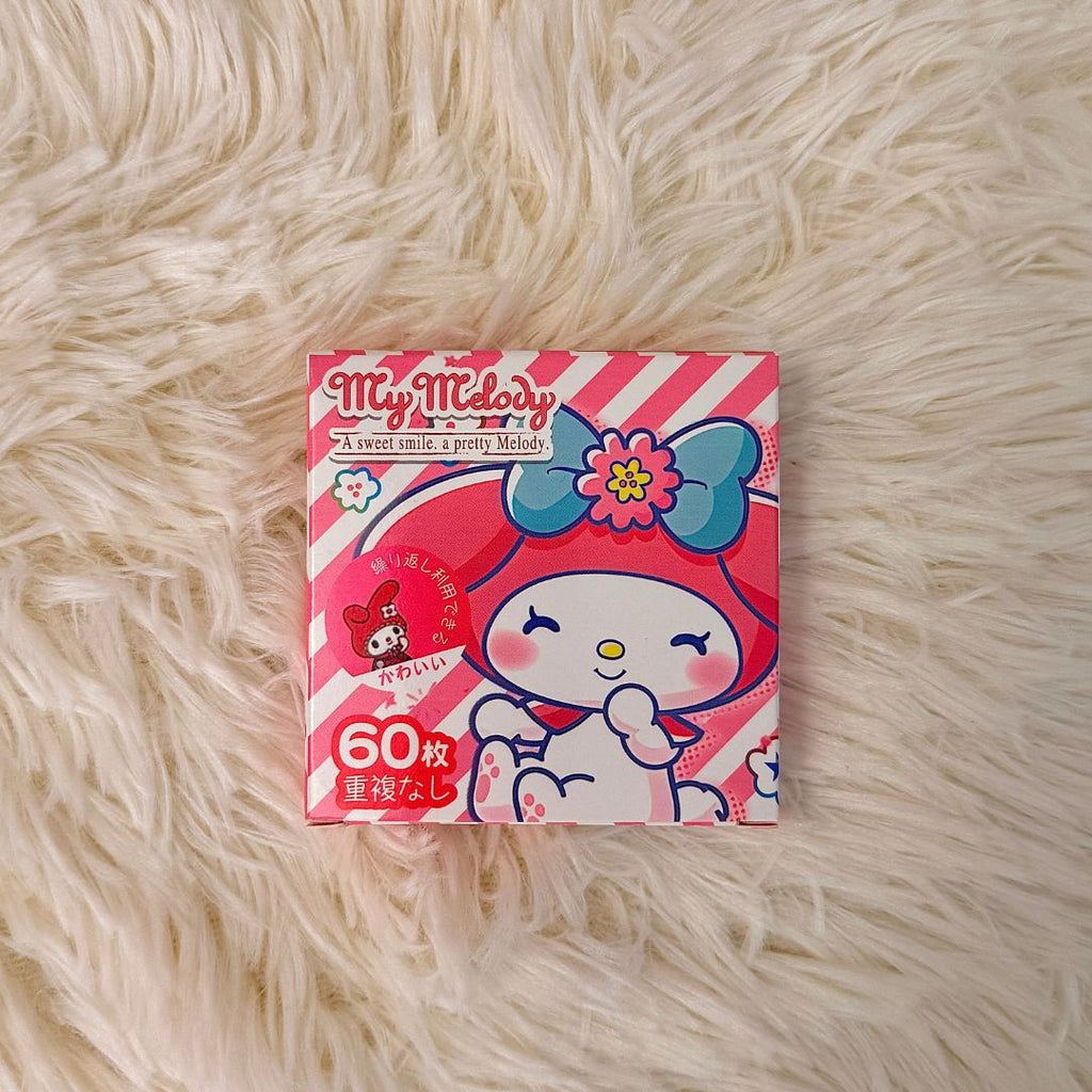 Kawaii Sanrio Friends Waterproof Sticker Box - 60 Unique Pieces
