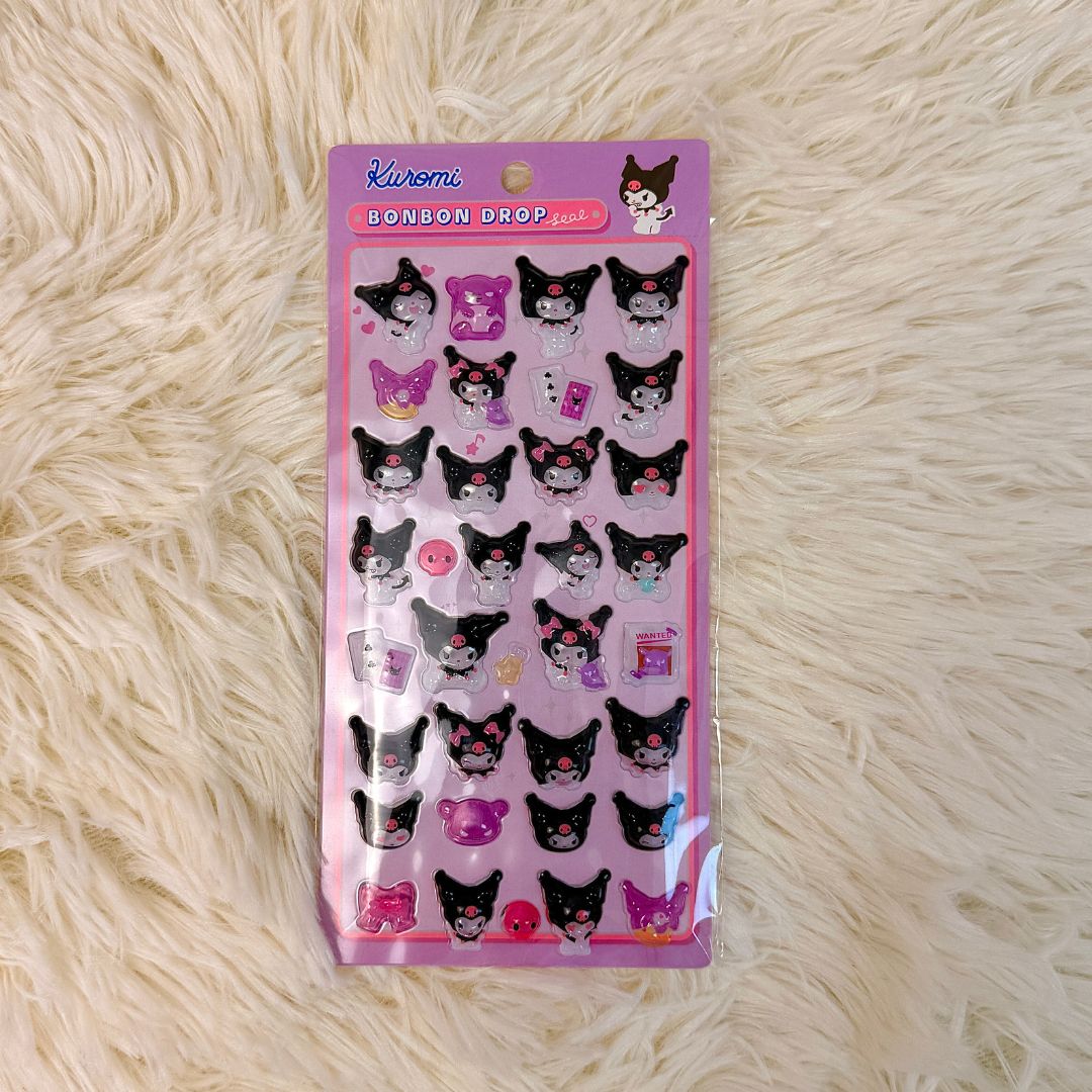 Sanrio 'Bonbon Drop' 3D Jelly Sticker Sheet - Candy-Like Kawaii Decals