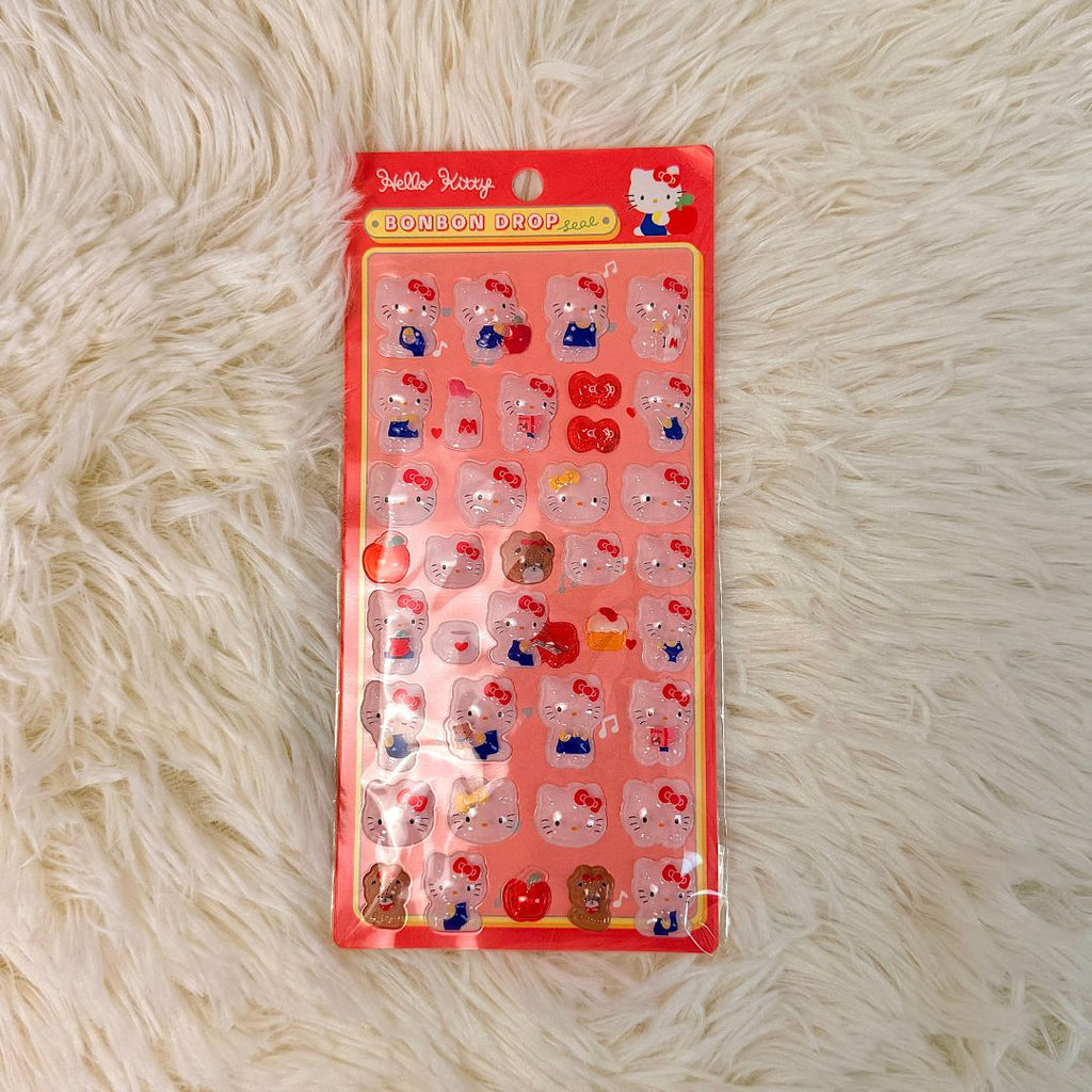 Sanrio 'Bonbon Drop' 3D Jelly Sticker Sheet - Candy-Like Kawaii Decals