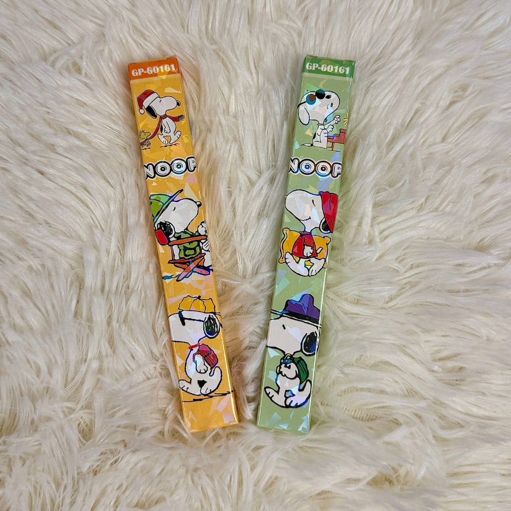 Holographic Snoopy Ballpoint Pen Duo - Green & Yellow Laser Set