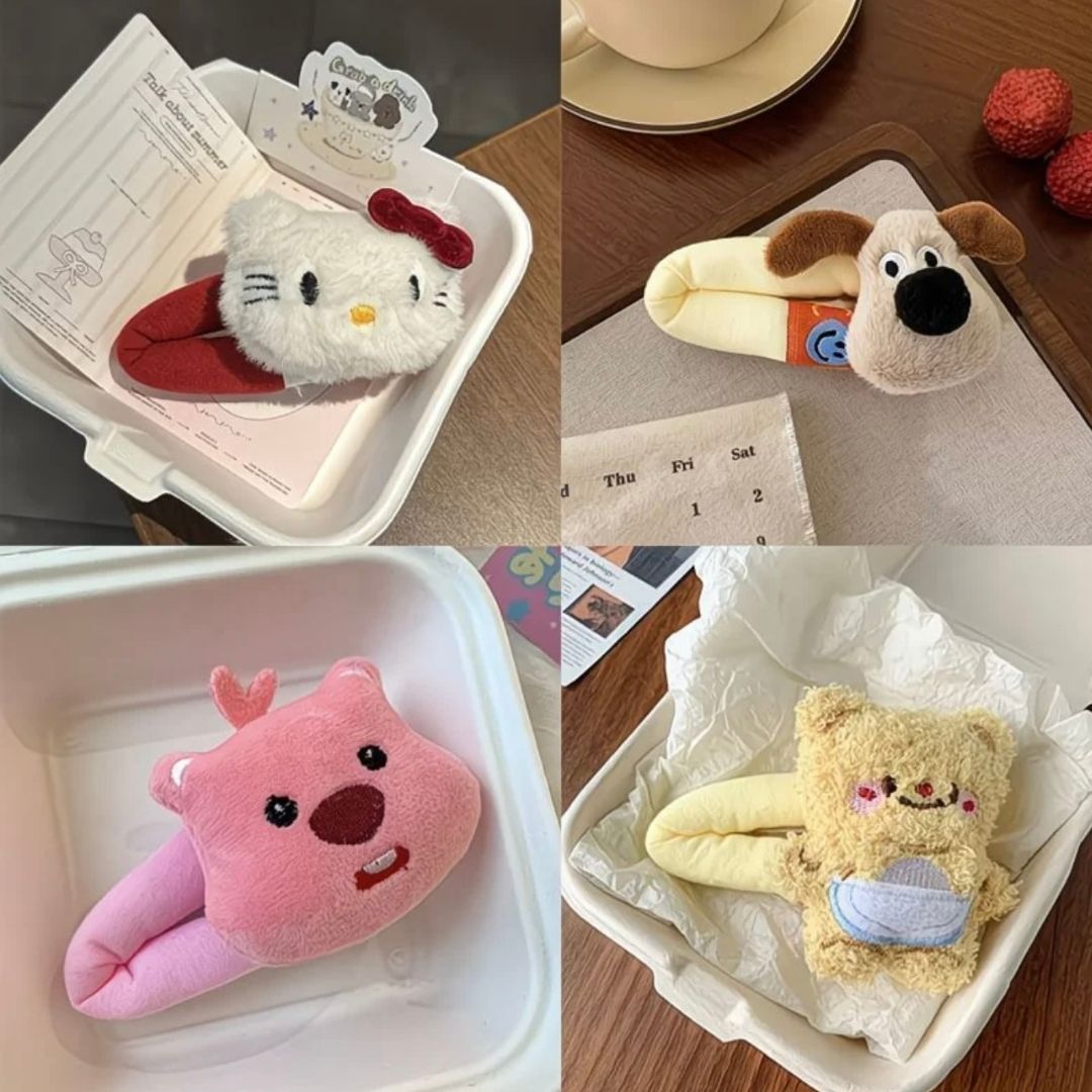 Kawaii 3D Plush Slap Bracelet - Hello Kitty, Loopy, Gromit & Butter Bear